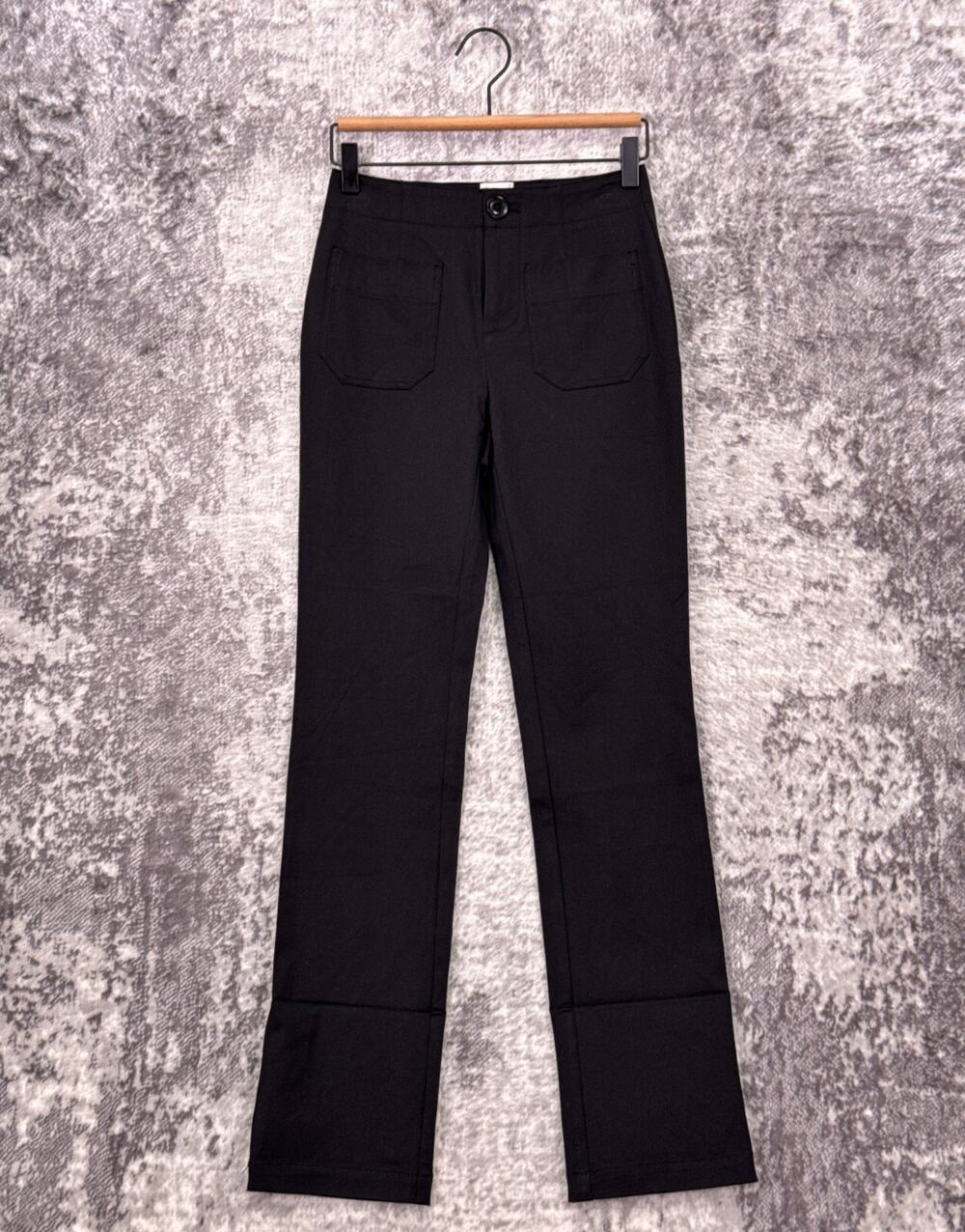Anthropologie Pants 25 Petite Womens Maeve Bombshell Cuff Capri Black